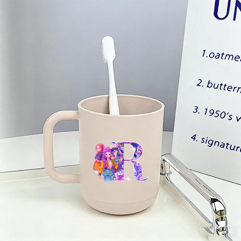Kpop Demon Hunters Mouthwash Cup Kawaii Portable Toothbrush Cups Home Couple Family Thickened Juice Water Mug Birthday Gift