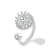 Luxury Rotating Ring Butterfly Floral Synthetic Ring Fidget Spinner Ring  Stress Relief