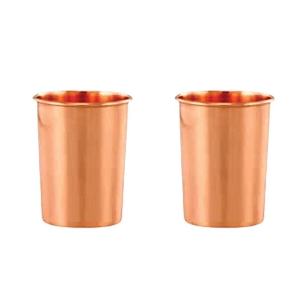Classic Diwali Gift Set Copper Water Bottle litre 1000ml + Copper Glass (Pack of 2-300ml Each) Original Heavy Build