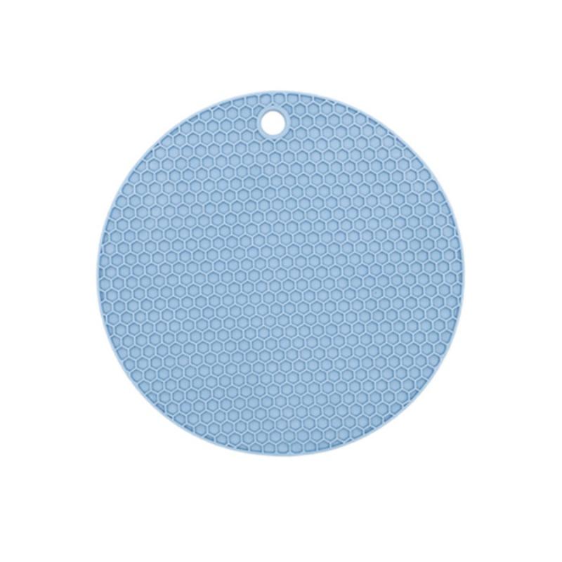 Round Insulation Silicone Mat Non-Slip Heat-Resistant Anti-Scalding Honeycomb Microwave Oven Mat Pot Holder Thicken Coasters