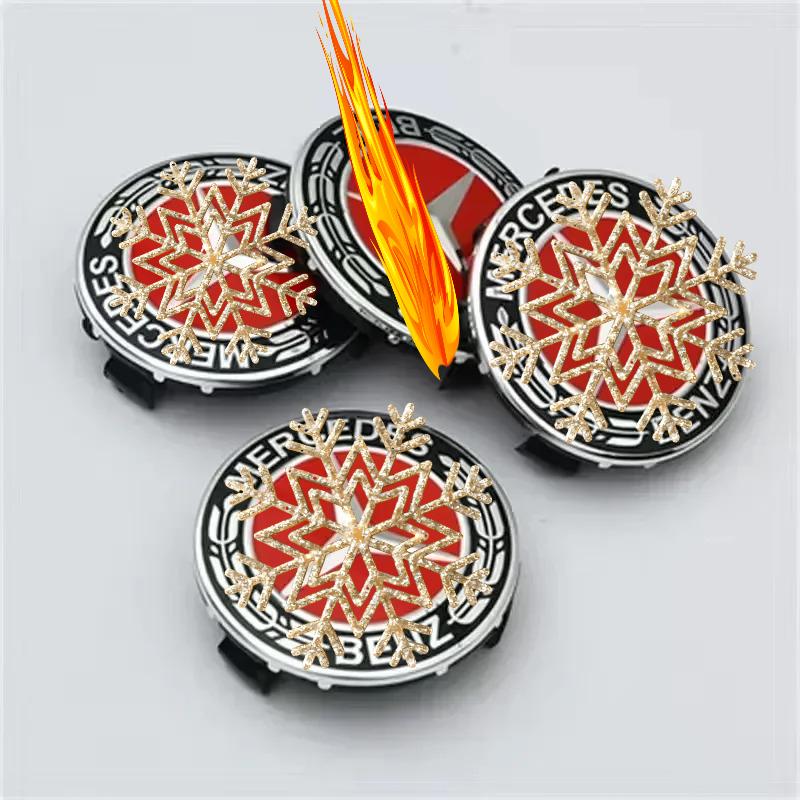 75мм 4шт крышка центра ступицы колеса автомобиля эмблема крышка подходит для Mercedes Benz модифицированные аксессуары w204 w211 w205 W212 AMG w203