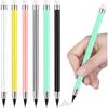 6PCS Inkless Pen Eternal Pencil Writing Pencil Infinite Metallic No Ink Signing Pen Assorted Colors Children Adults Home Office School Material