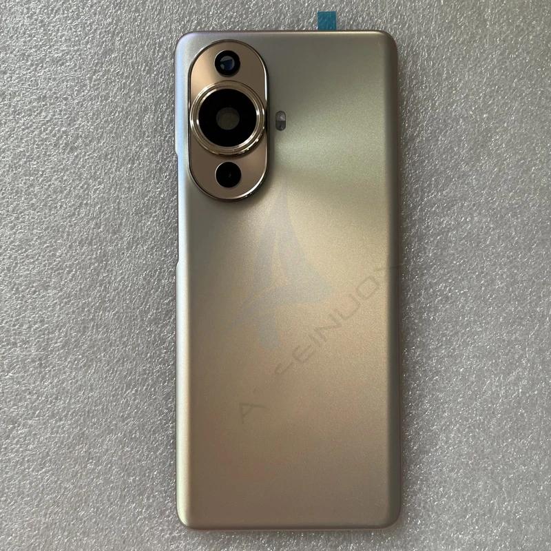 Для Nova 11 Pro новая задняя крышка из закаленного стекла для HW Nova 11 Pro запасные части задняя крышка батарейного отсека + рамка камеры