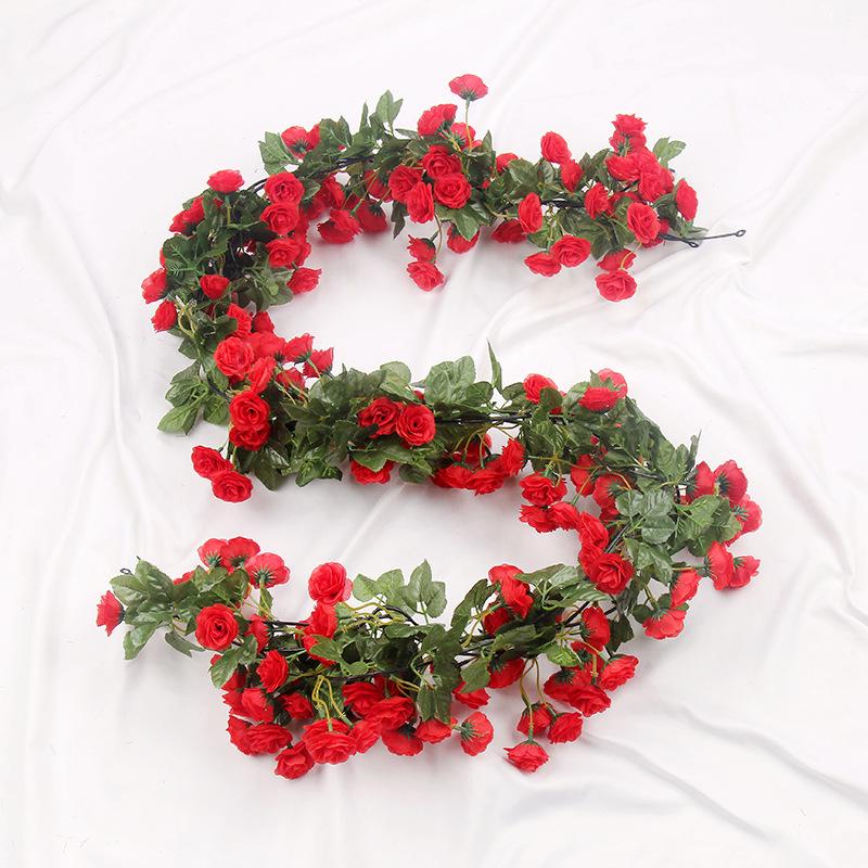 69-Head Dense Rose Vine for Wedding Decoration & Home Decor