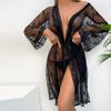 Sexy Mesh Nightgown Seduction Lingerie Cardigan Bathrobe Home Robe