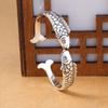 New Exquisite Cute Fish 925 Sterling Silver Jewelry Not Allergic Bracelets Pisces Double Fish Ethnic Style Retro Bangles Sl006