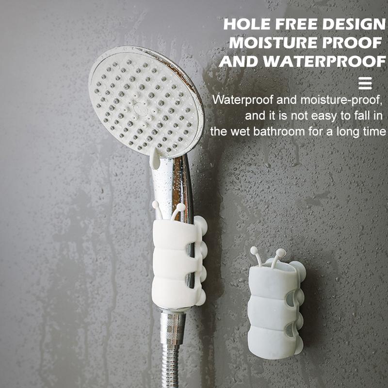 Suction Cup Shower Head Holder Punch-free Silicone Removable Shower Fixer Bathroom Shower Caterpillar Suction Cup Brackets