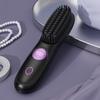 Cordless Hair Straightener Brush 3 Temperature Adjustable LED Display Mini Hair Straightening Comb USB Rechargeable Fast Heating Electric Hot Brush