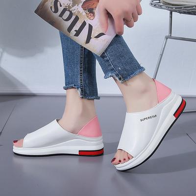 Модные сандалии, одна обувь, две женские сандалии, нескользящая повседневная белая обувь на толстой подошве