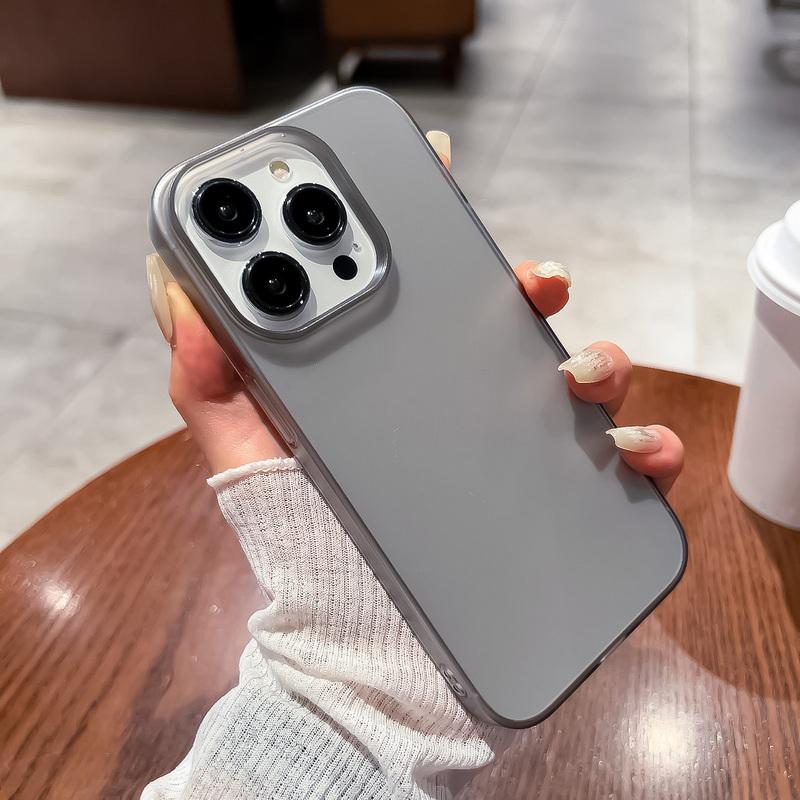 Ультратонкий матовый прозрачный чехол с эффектом кожи для iPhone 17 16 15 14 13 12 Pro Max air Роскошный противоударный матовый чехол для телефона из ПК