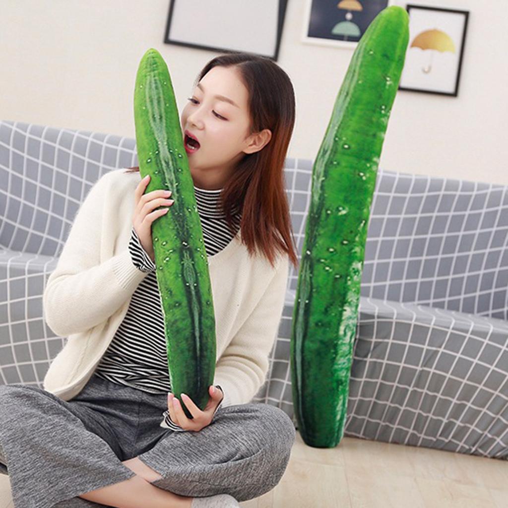 Simulation Cucumber Stuffed Doll Plush Toy Soft Comfortable Skin-friendly Plush Toy for Kids Birthday Children's Day Gifts