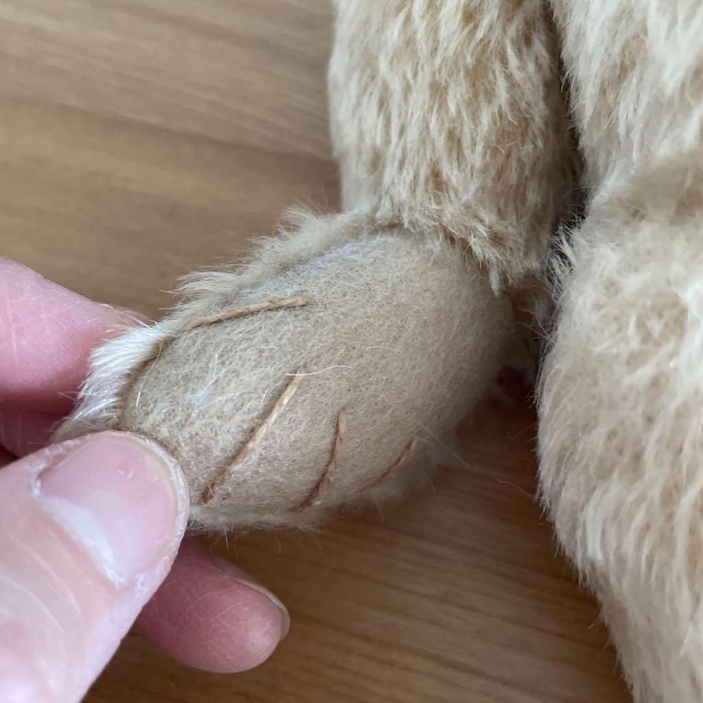 [USED] Antique Teddy Bear, Sitting Bear, Plush Toy, Beige, for Kids