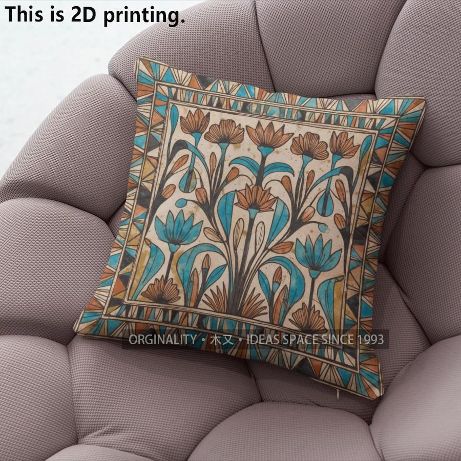 Boho Lotus Floral Throw Pillow Covers Pattern Cushion Cover Suitable for Sofa Bedroom Car Pillow Cover