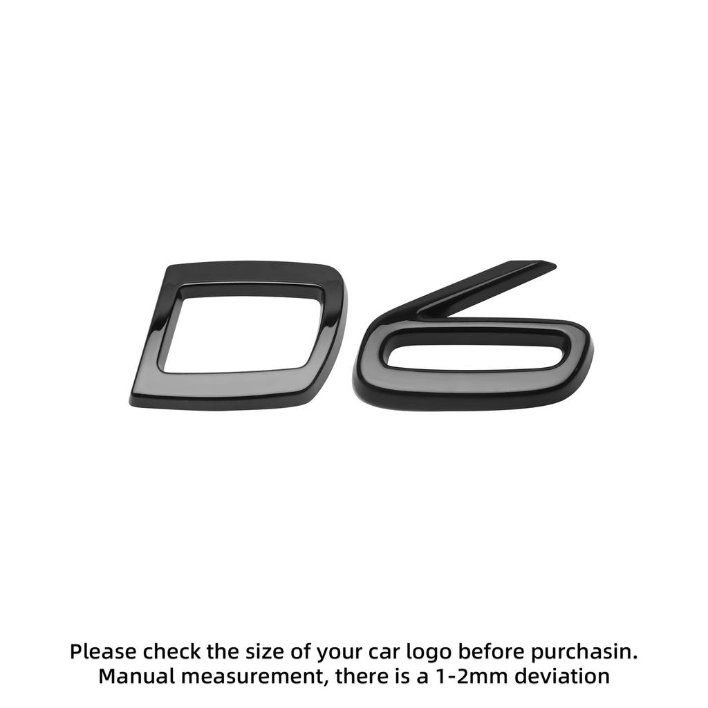 3D ABS Letters Decals for For Volvo D2 D3 D4 D5 D6 D7 D8  Car Rear Trunk Tailgate Side Fender Badge Emblem Sticker Decoration