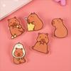 Cute Acrylic Capybara Pin Kapibara Kapibara Badge Exquisite Capybara Brooch  Girl