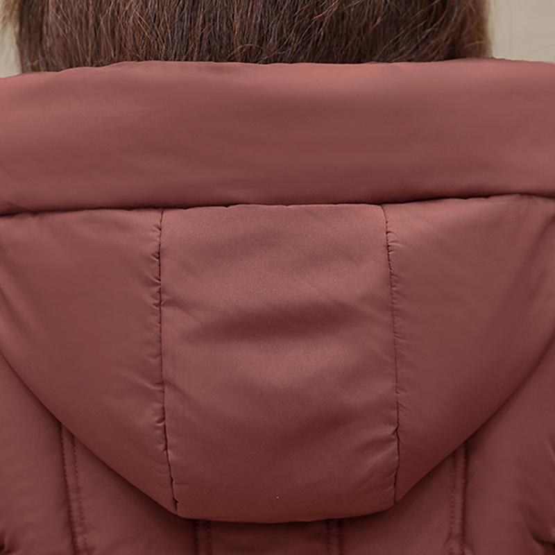 Fashion Winter Long Coat Female Warm Parkas Hooded Casual Thick Middle Age Women Jackets