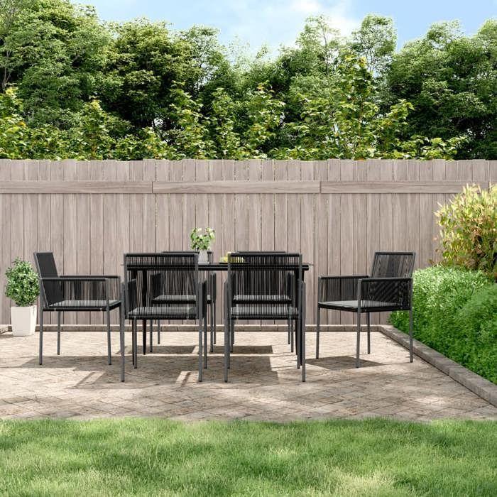 VidaXL Set of 6 Garden Chairs with Cushions, Patio Seats, Balcony Chairs, Patio Furniture Gardening 3187092