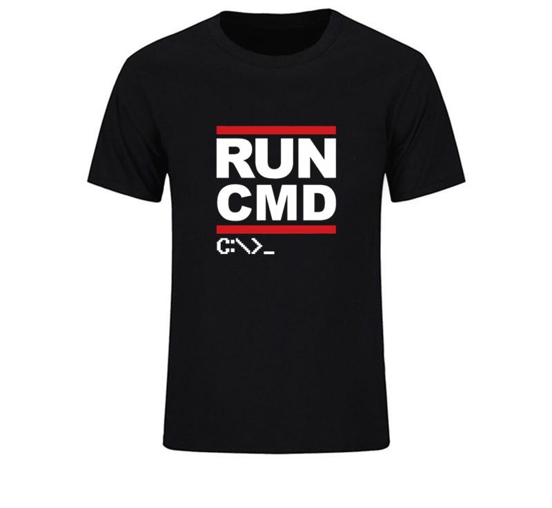 Run Cmd Programmer T Shirt Great Youth Rude T Shirts Round Collar Short Sleeve T Shirts