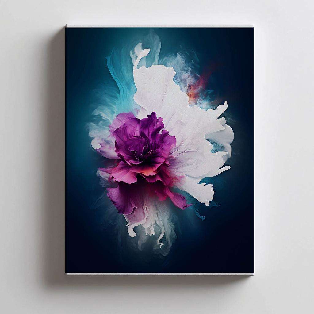 Abstrakcyjny Urok Kwiatu Abstrakcyjny Urok Kwiatu, 40X50 Cm, Rama Aluminiowa Złota, Papier Matowy 230 Gsm