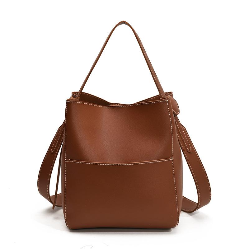 Bag New Autumn Trend Bucket Bag Texture Large Capacity Portable Messenger Bag Shoulder Bag Women