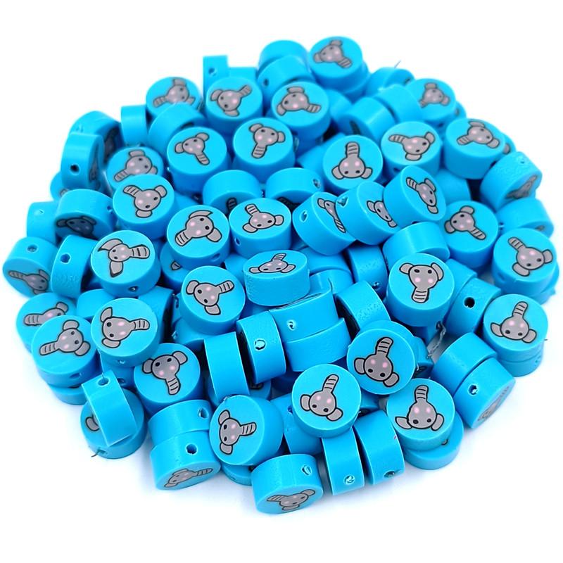 DIY для изготовления ювелирных изделий оптом 20 шт. мягкие глиняные свободные бусины кулон цветок слон сердце ожерелье браслет бусины