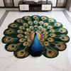 Коврик для пола «Павлин» 3D Реалистичный узор Коврик для ванной Быстросохнущий коврик для пола с противоскользящей основой для кухни, спальни, прихожей