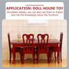 1 комплект Масштаб Винтаж для Аксессуаров и Миниатюрной Декорации Модель/Кукольный домик Стул Стол Мини Стулья Ретро Деревянный Обеденный Дом Крошечная Комната Мебель