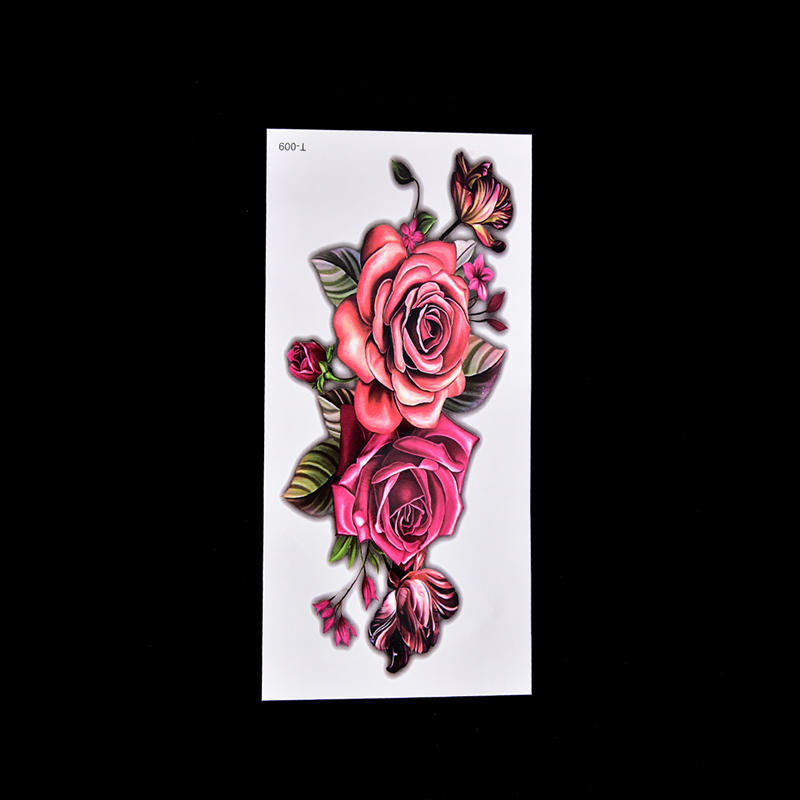 Fashion Fake Temporary Tattoo Sticker Rose Flower Arm Body Waterproof Women Art