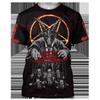 Новые мужские футболки с 3D-принтом Дьявол Сатана, летняя мода, Харадзюку, хип-хоп, повседневные футболки, уличная одежда, индивидуальность, круглый вырез, Y2k топы
