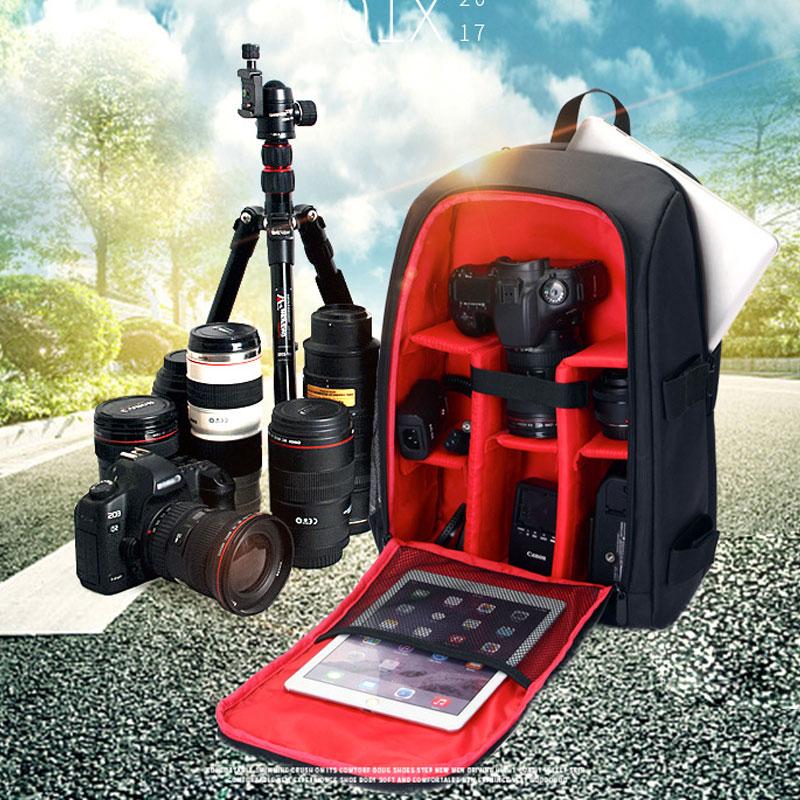 Camera Backpack Waterproof For Sony Canon Nikon Camera 15.6 Inch Laptop Bag