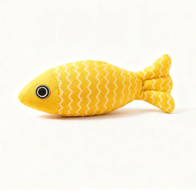 Игрушка-рыбка из мешковины для снятия стресса для кошек и собак