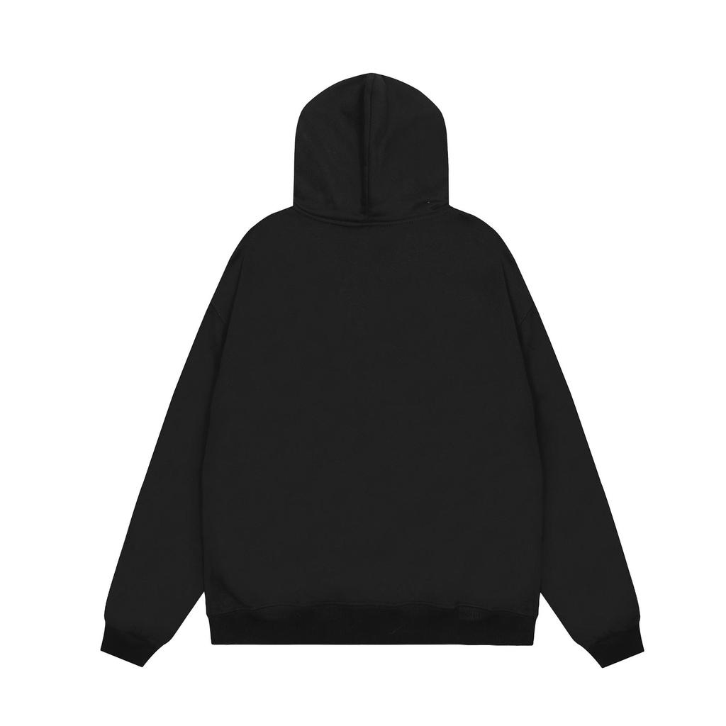 Европейский/Американский Звездный Стиль Флисовая Толстовка с Капюшоном на Молнии - Повседневная Однотонная Хип-Хоп Рэп Мода