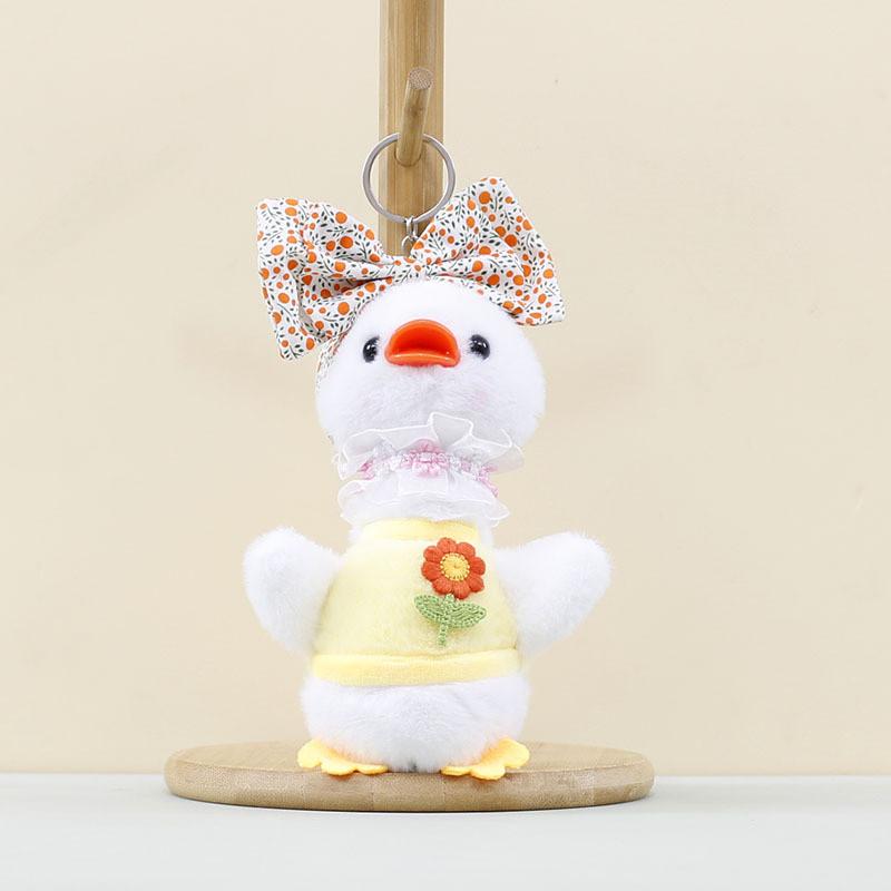 Игрушка Утка Плюшевая Бант Украшение Кукла Брелоки Подвеска на Рюкзак Подарки Праздник