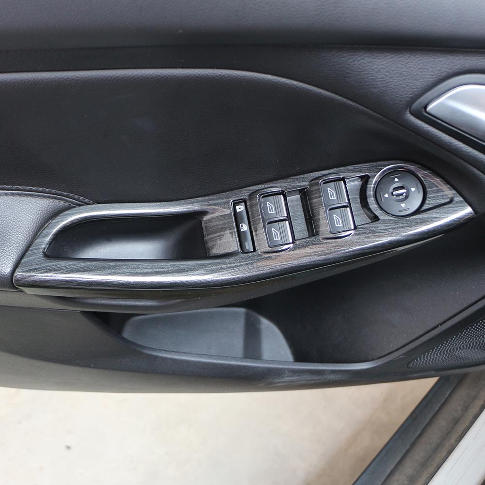 For Ford Focus 3 MK3 2015 2016 2017 2018 LHD Door Window Lifter Panel Frame Decoration Cover Trim Sticker Interior Accessories
