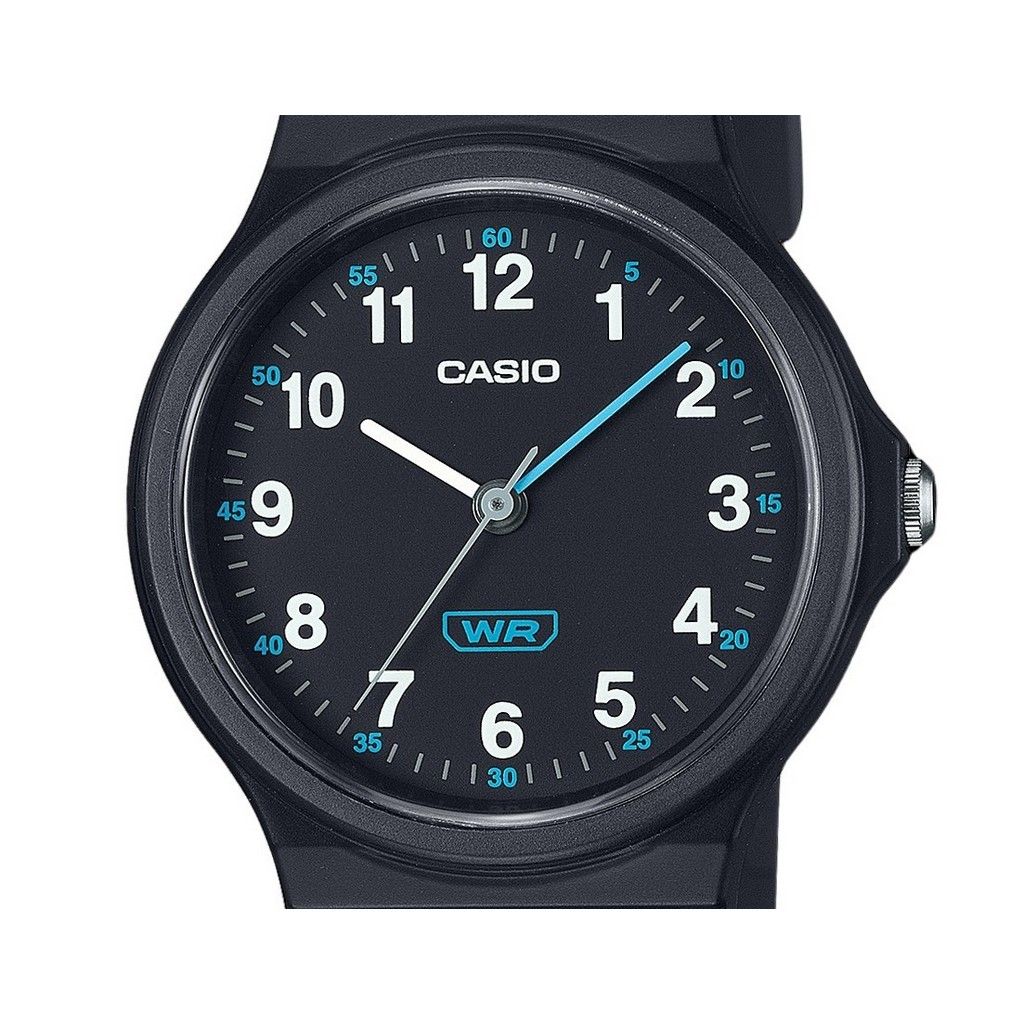Casio Женские часы Pop Analog Black Bio Based Resina с черным циферблатом и кварцевым механизмом LQ-24B-1B