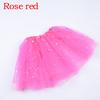 Girl Pretty Ballet Tulle Mesh Star Sequin Dressup Tutu Skirt Latin Fashion Mini Soft