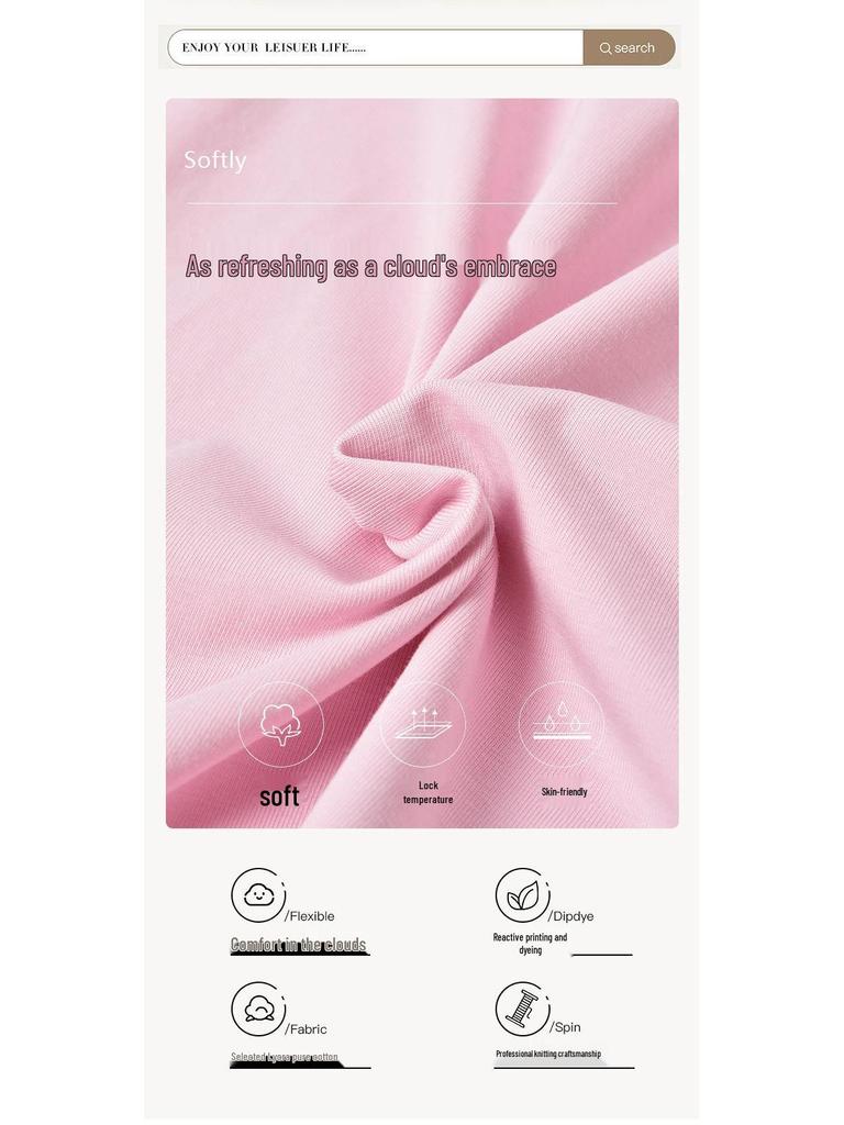 Женский пижамный комплект с V-образным вырезом и длинными рукавами - Хлопок с лайкрой, Сладкий и удобный для дома или выхода.