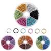 1080Pcs/box Mixed Color 6x0.8mm Aluminum Wire Single Loops Split Ring Open Rings for Jewelry Finding