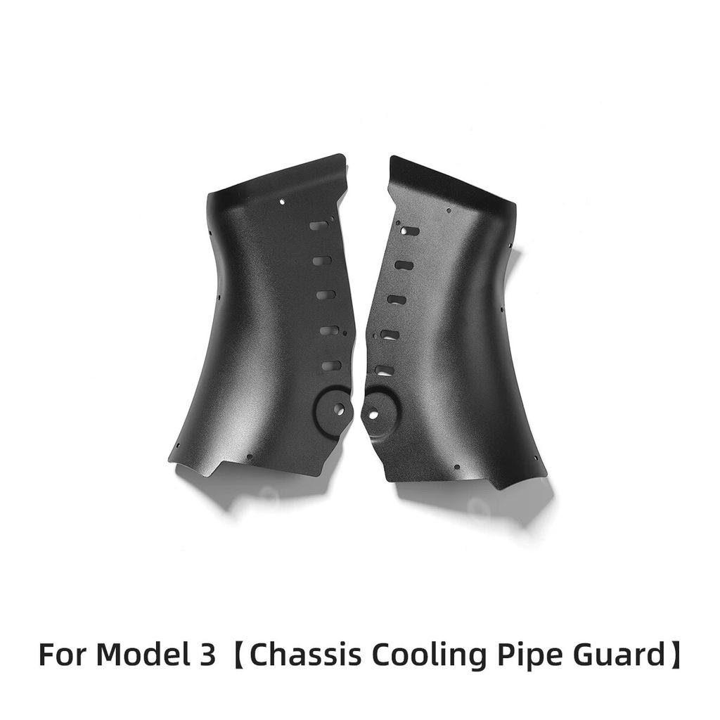 LUCKEASY For Tesla Model3 ModelY Car Carbon Steel Chassis Protection Cover Chassis Coolant Pipe Guard Modification Accessories