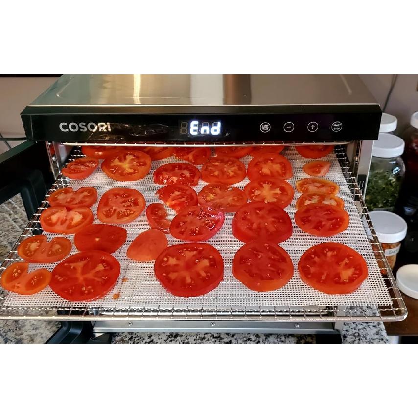 Silicone Dehydrator Sheets, Premium Non Stick Dehydrator Mats, Fruit Dryer Mesh for Food Dehydrator, 6pc, 12 x 13 inch