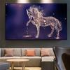 Три бегущие лошади Картина на холсте Искусство животных Постеры и принты Современная живопись Настенные картины для гостиной Домашний декор