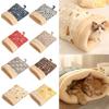 Plush Cat Sleeping Bag Thickened Kitten Quilt Bed Cute Cat Cave Bed  Pet Supplies