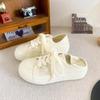 TP203 Popular Two Wear Canvas Shoes Female Summer Popular Lazy One Pedal Board Shoes Niche Versatile White Shoes