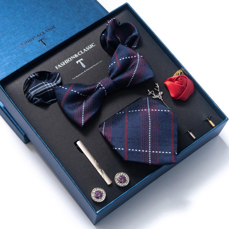 Men'S Tie Bow Tie Square Towel 8-Piece Gift Box Set Boyfriend Tie Gift