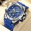 Men's Watch Multifunction Sub-Dial Silicone Strap Men's Quartz Watches