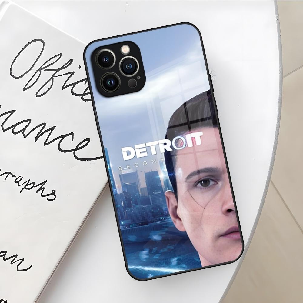 Чехол для телефона Игра Detroit Become Human для Iphone 17 16 Air 15 14 12 11 13 Pro Max Mini X Xr Xs Se Puls стеклянная крышка