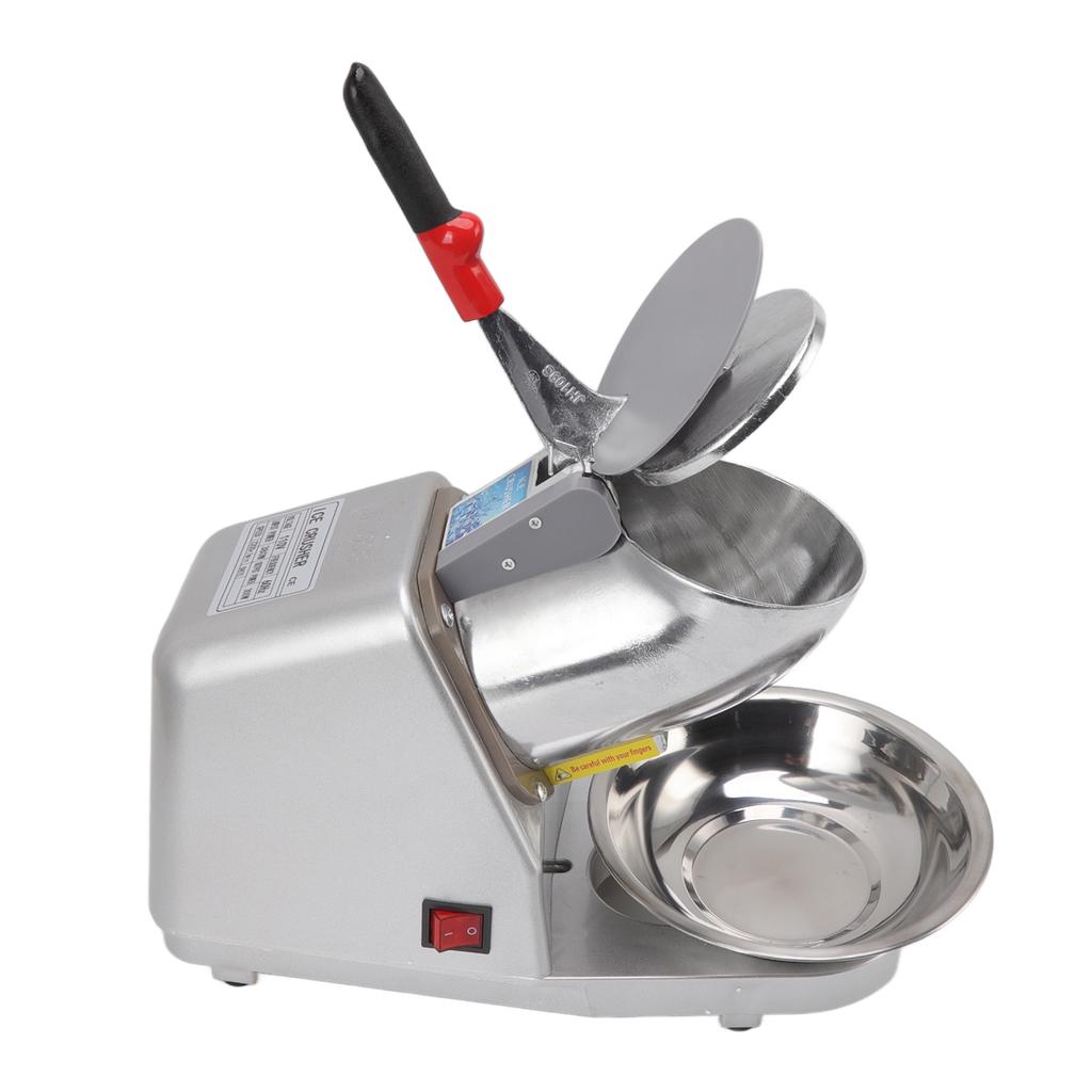Electric Ice Crusher Stainless Steel Dual Blades Food Grade Low Noise 300W Output Shaved Ice
