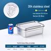 Прямоугольный контейнер для хранения продуктов из нержавеющей стали