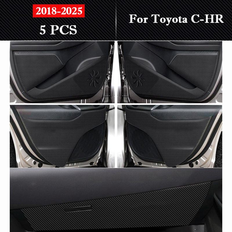 Для Toyota C-HR CHR 2018 - 2026 Автомобильные накладки на двери от пинков Защитные наклейки на перчаточный ящик Пленка устойчивая к царапинам Автоаксессуары