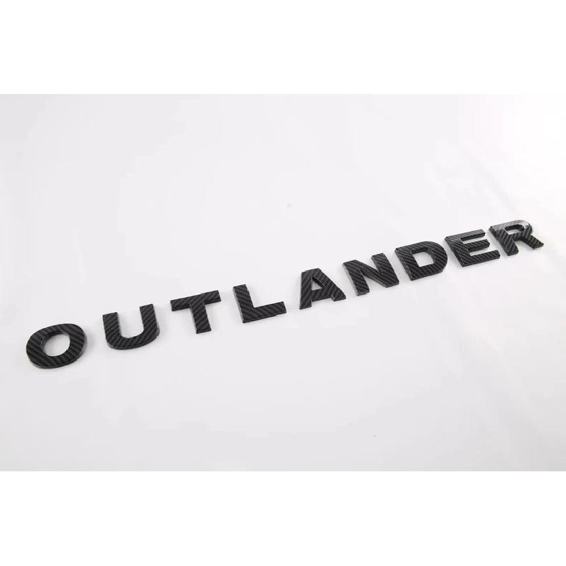 For Mitsubishi Outlander PHEV   ABS Carbon Fiber Front Cover Grill Car  Letter Sticker Trim Car Styling Accessories